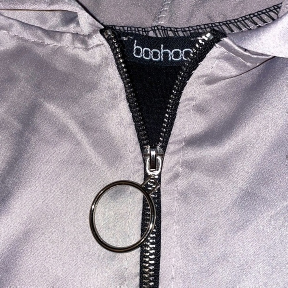 Boohoo Zara style colorblock hoodie windbreaker size 10  gently preloved - Picture 7 of 11